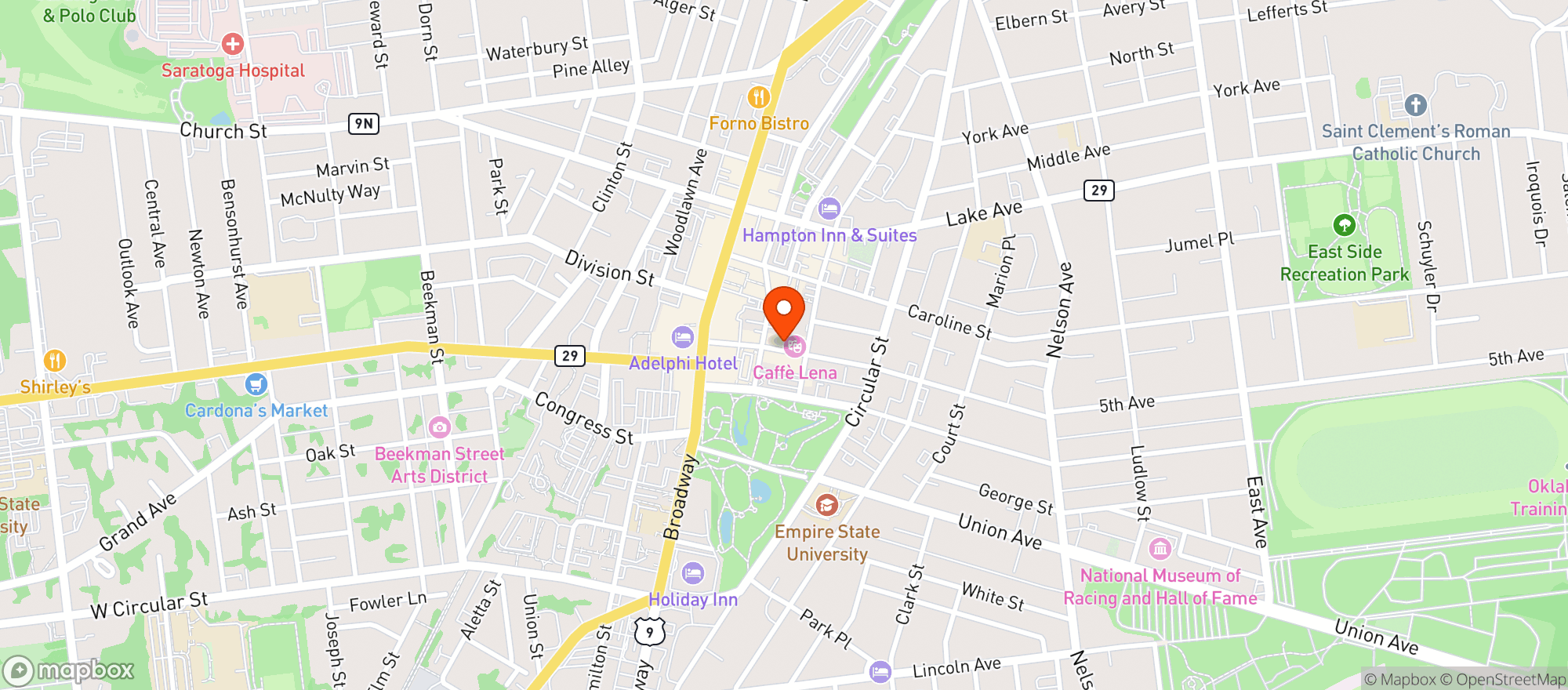 Map showing Noahs Italian Chophouse