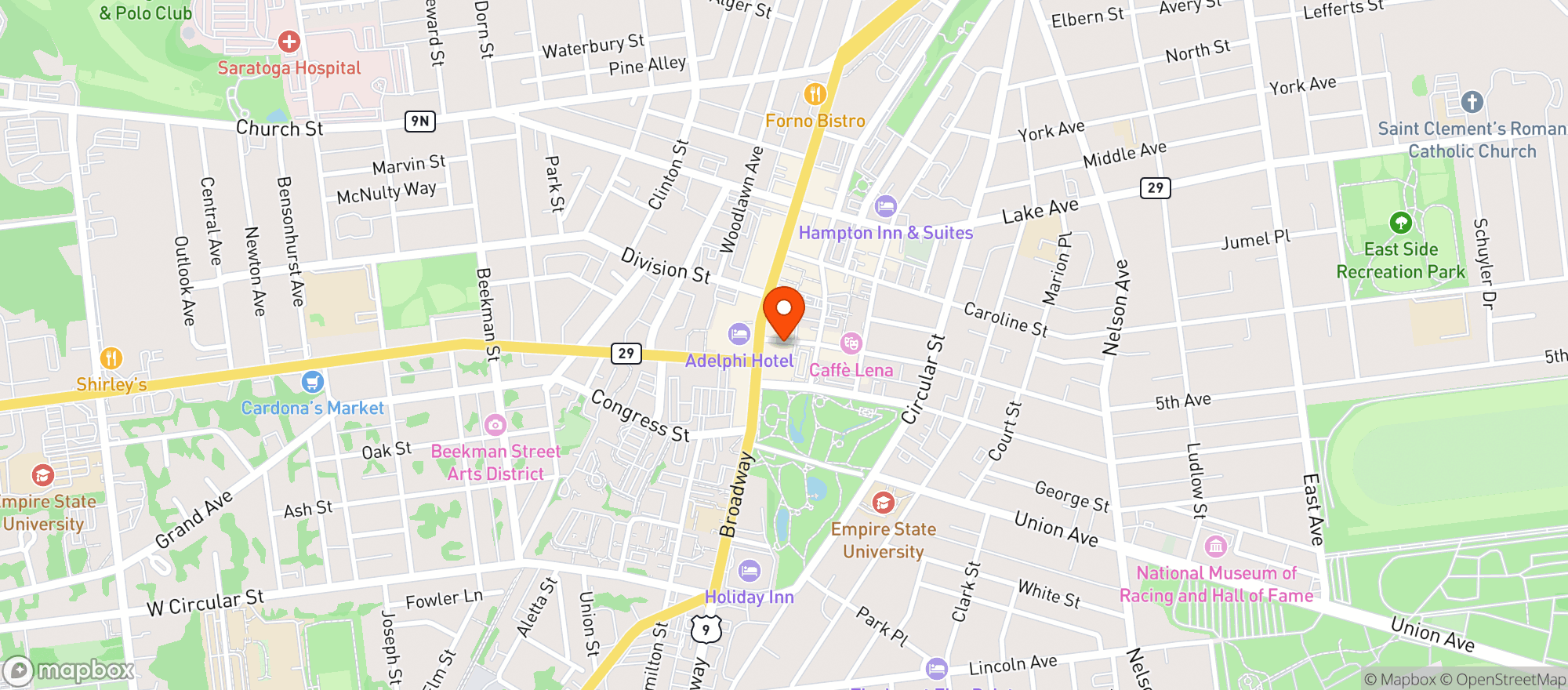 Map showing Harvey's