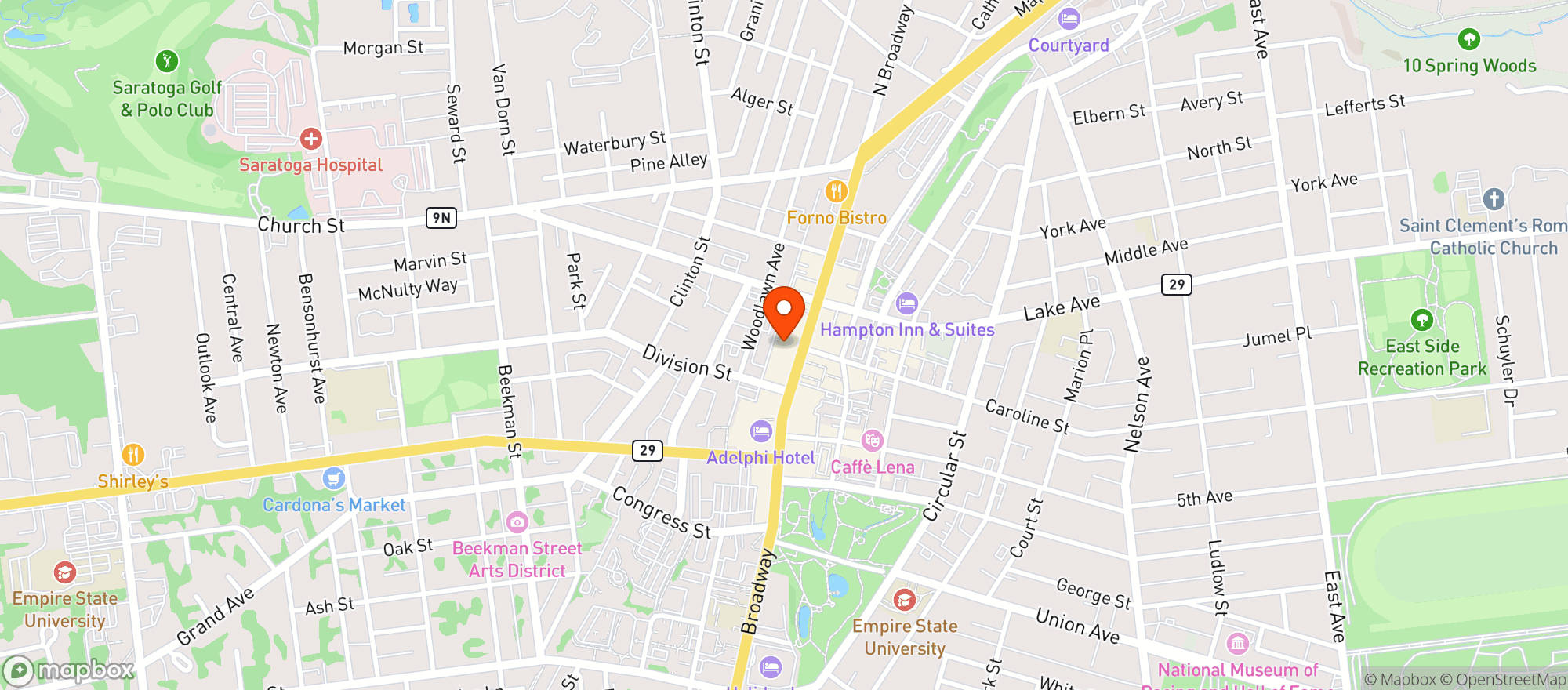 Map showing Putnam Market