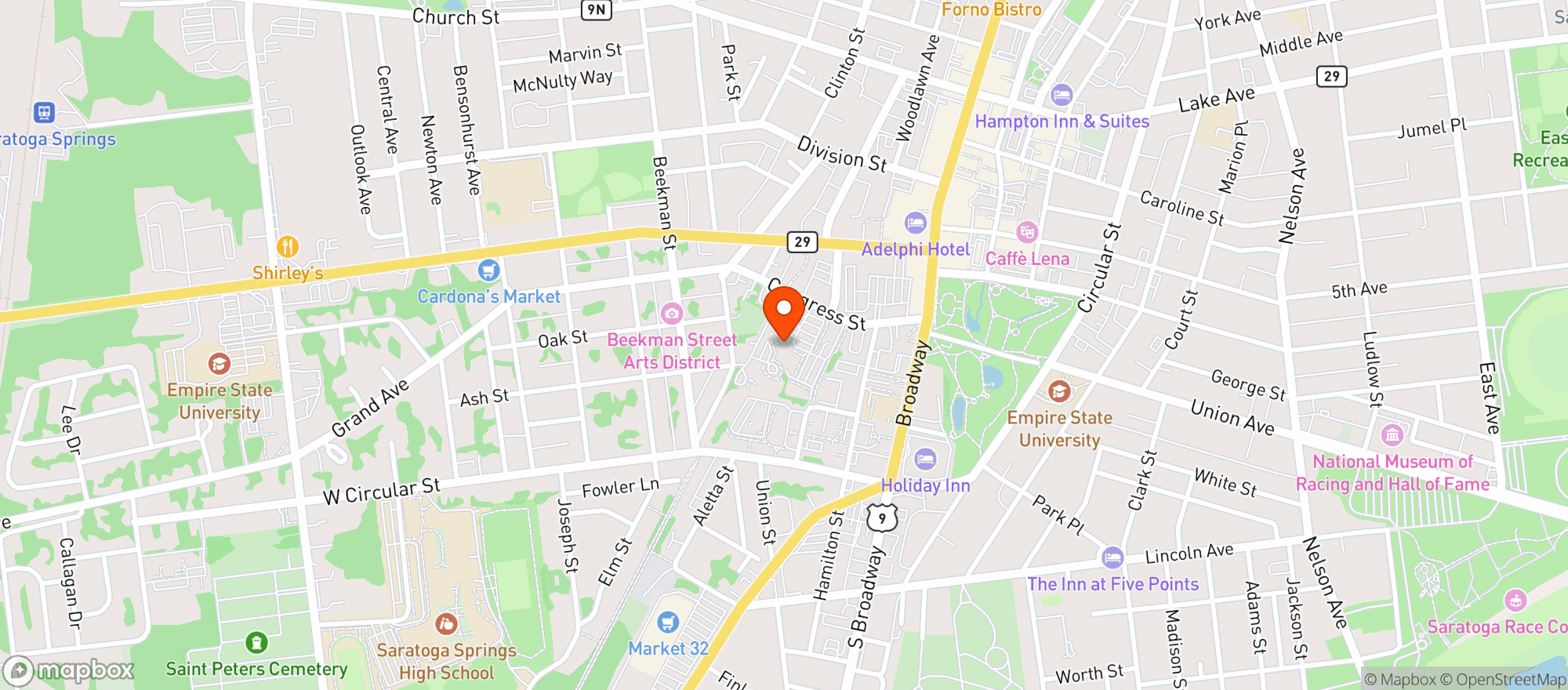 Map showing Purdy's All Seasons Wines & Liquors
