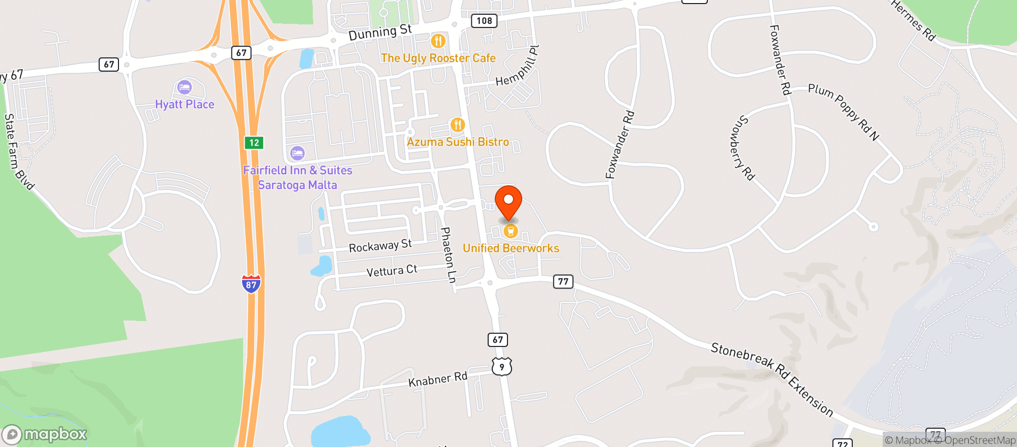 Map showing Brix Wine & Liquor