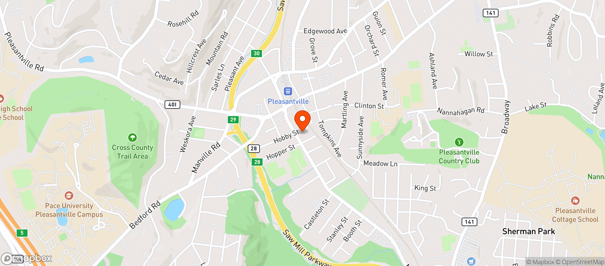 Map showing Southern Table Kitchen & Bar