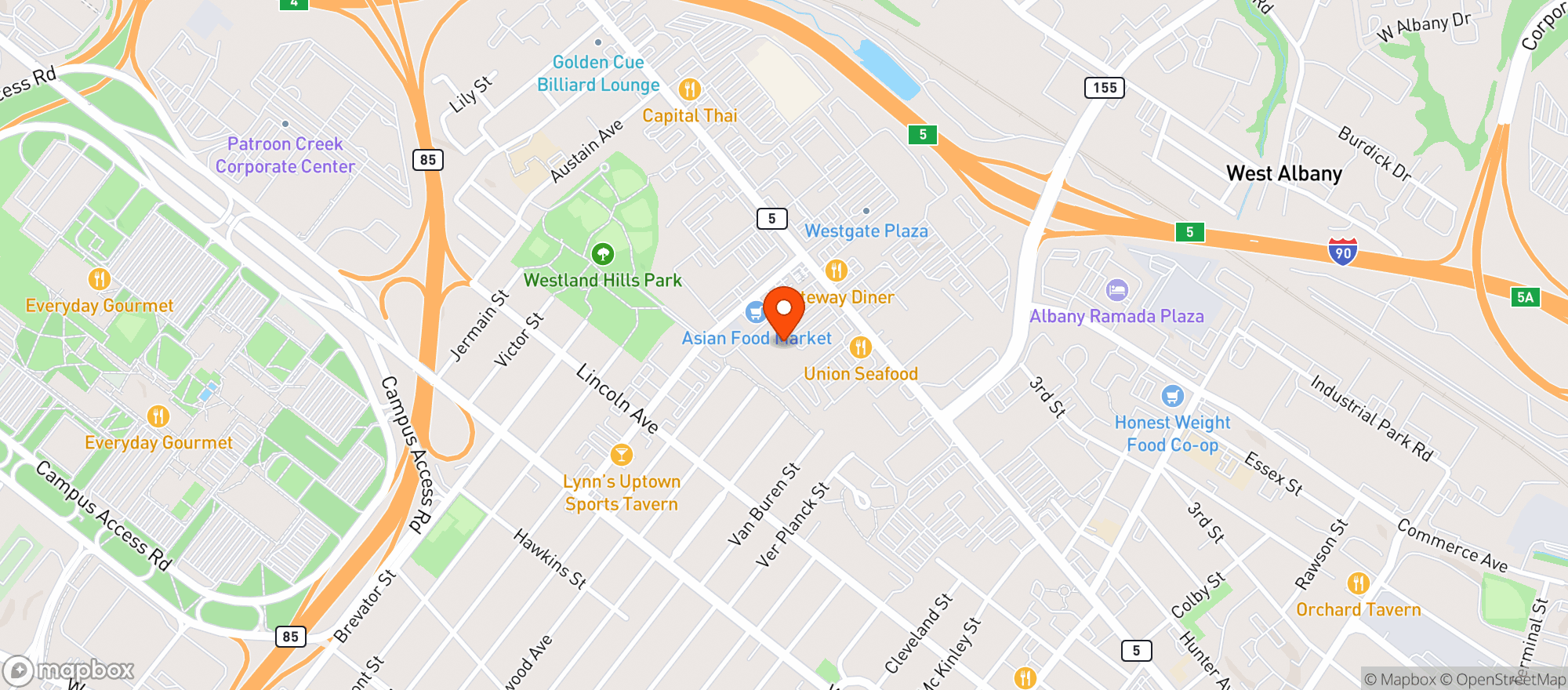 Map showing Hannaford