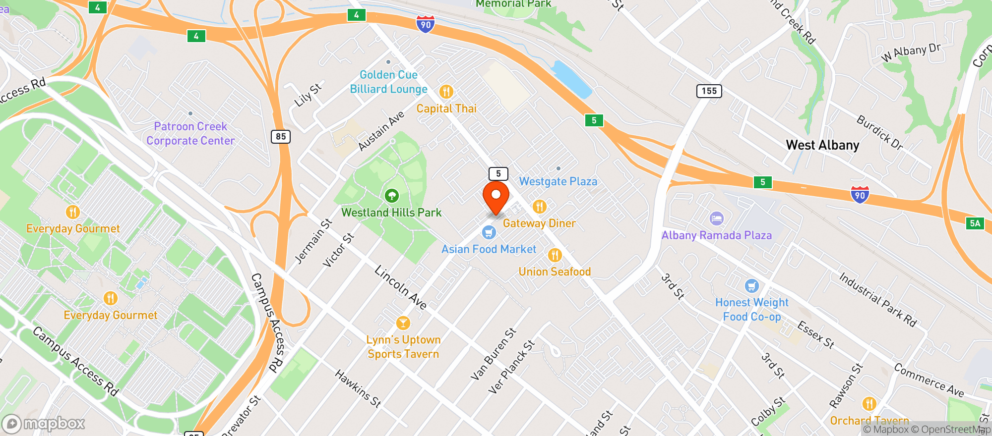 Map showing Oliver Beverage