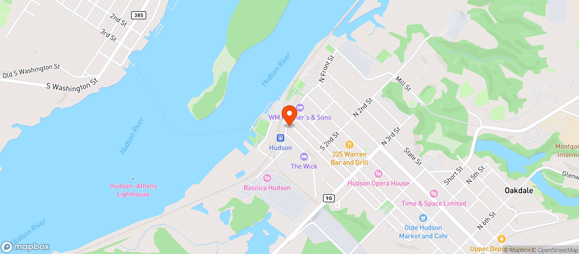 Map showing KITTYS RESTAURANT