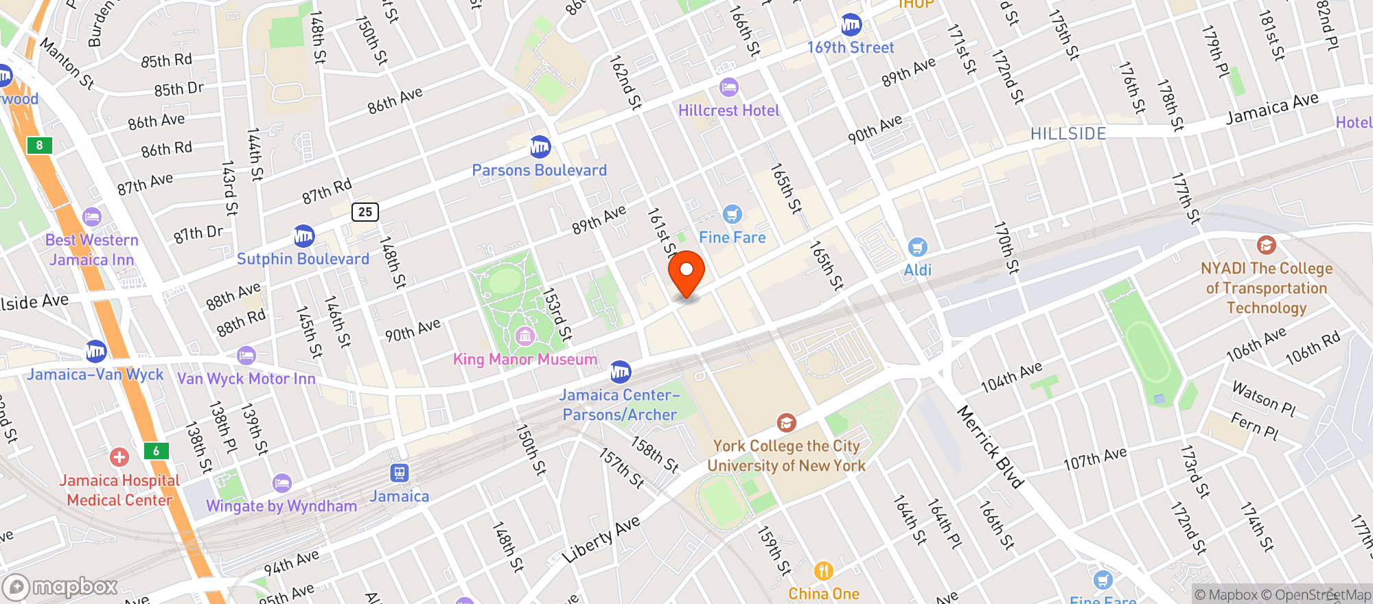 Map showing Target Store