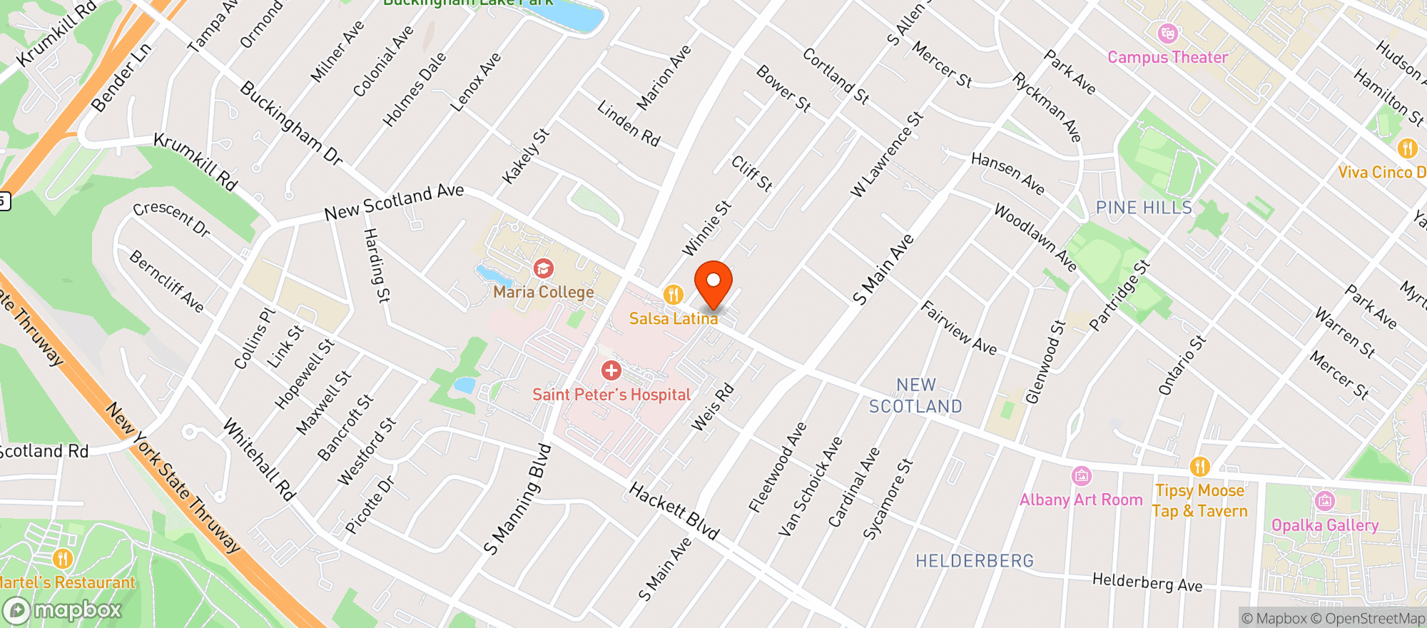 Map showing Bloom Boutique Bar