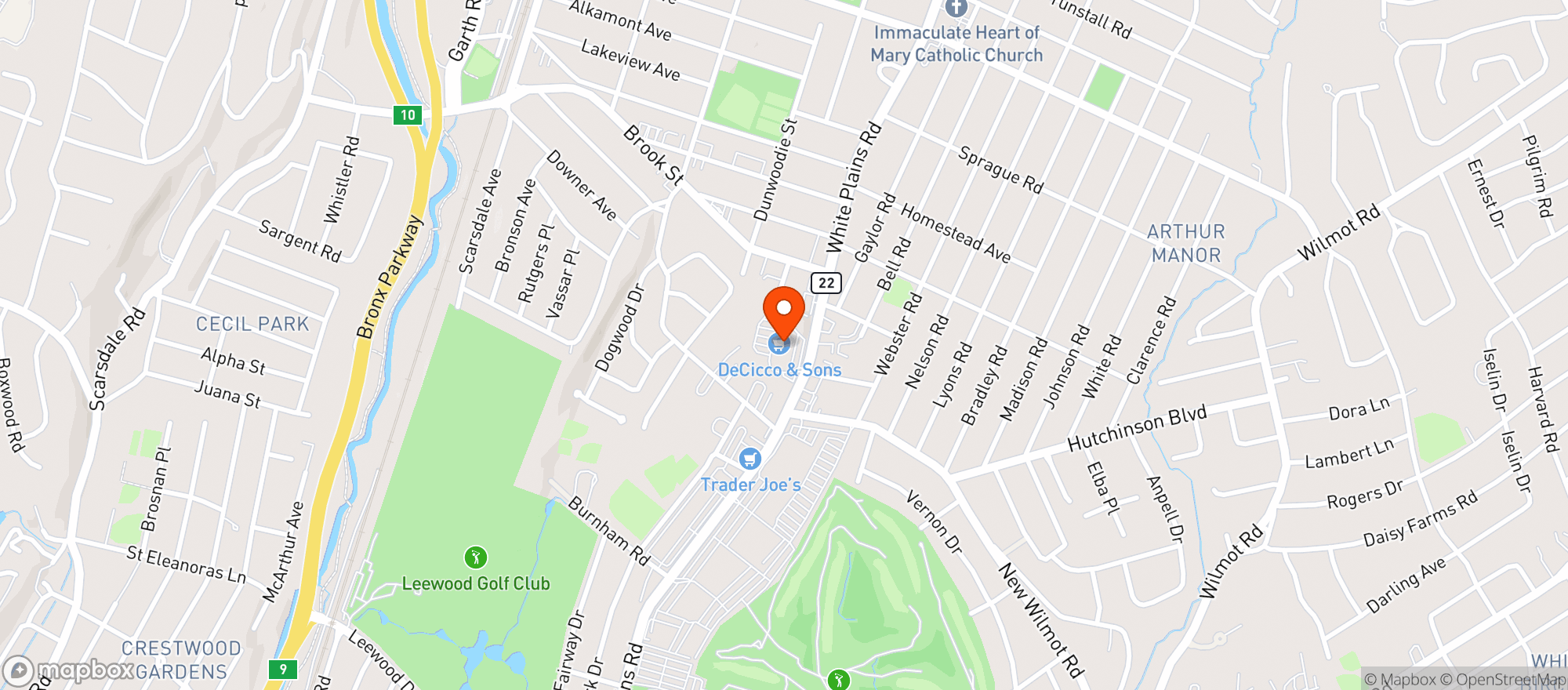 Map showing Decicco & Sons