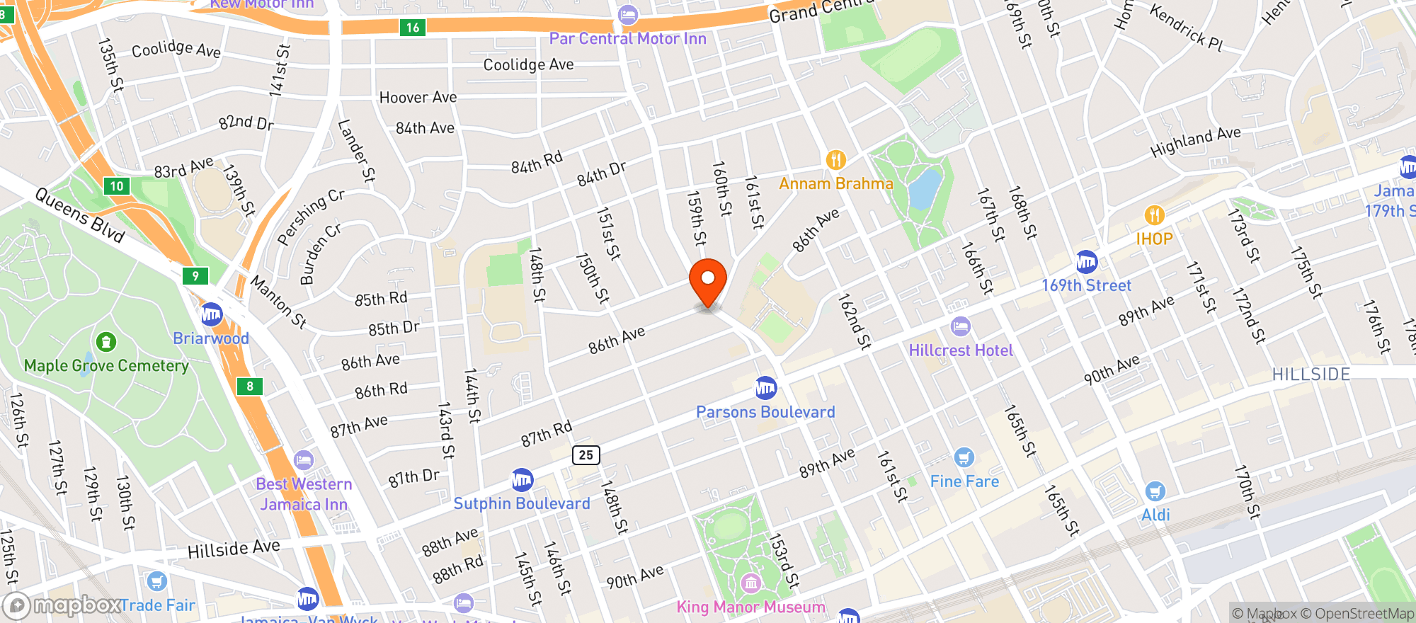 Map showing Guru Health Foods