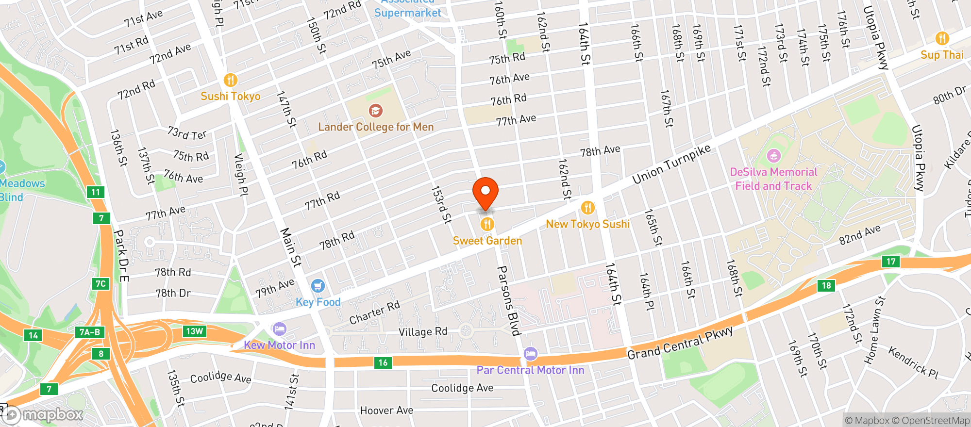 Map showing EXPRESS DELI