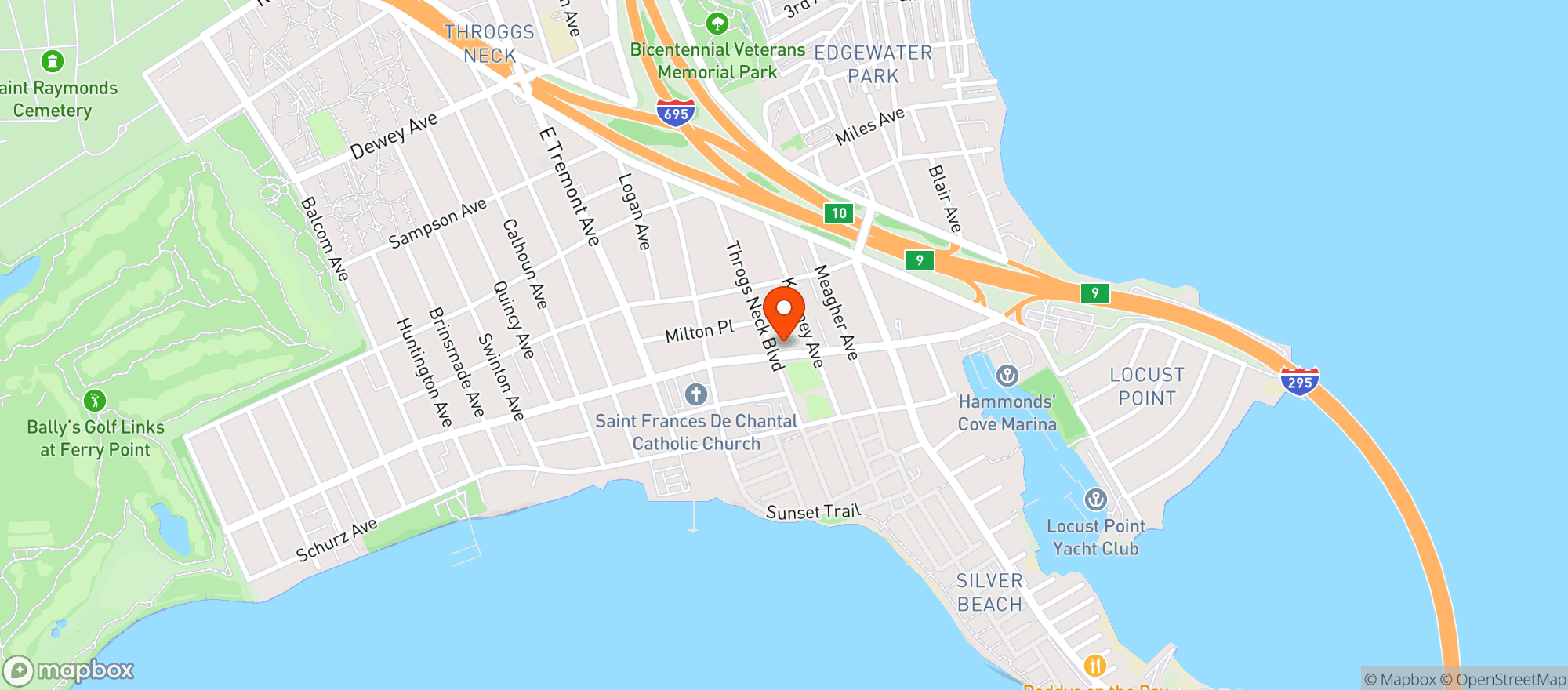 Map showing Tjs Lizzies