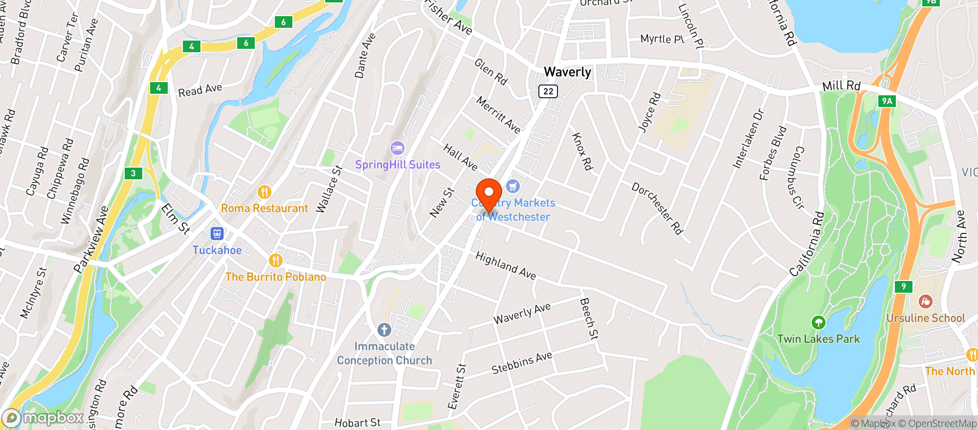 Map showing Beverage Mart