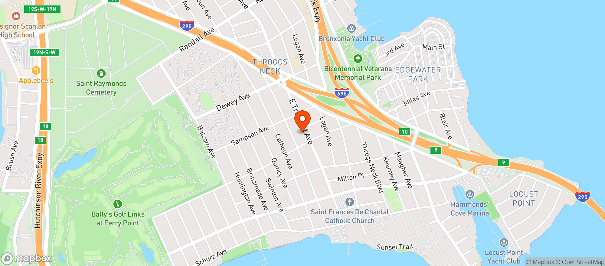 Map showing S & W Market