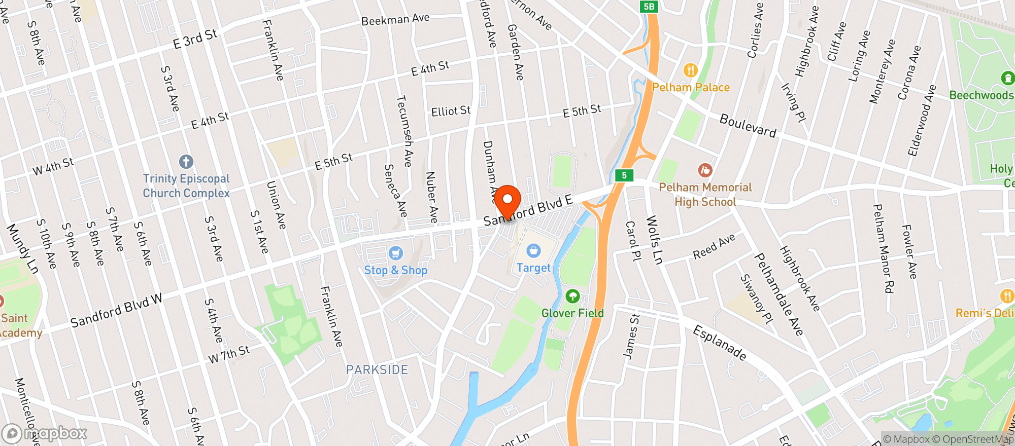 Map showing Target