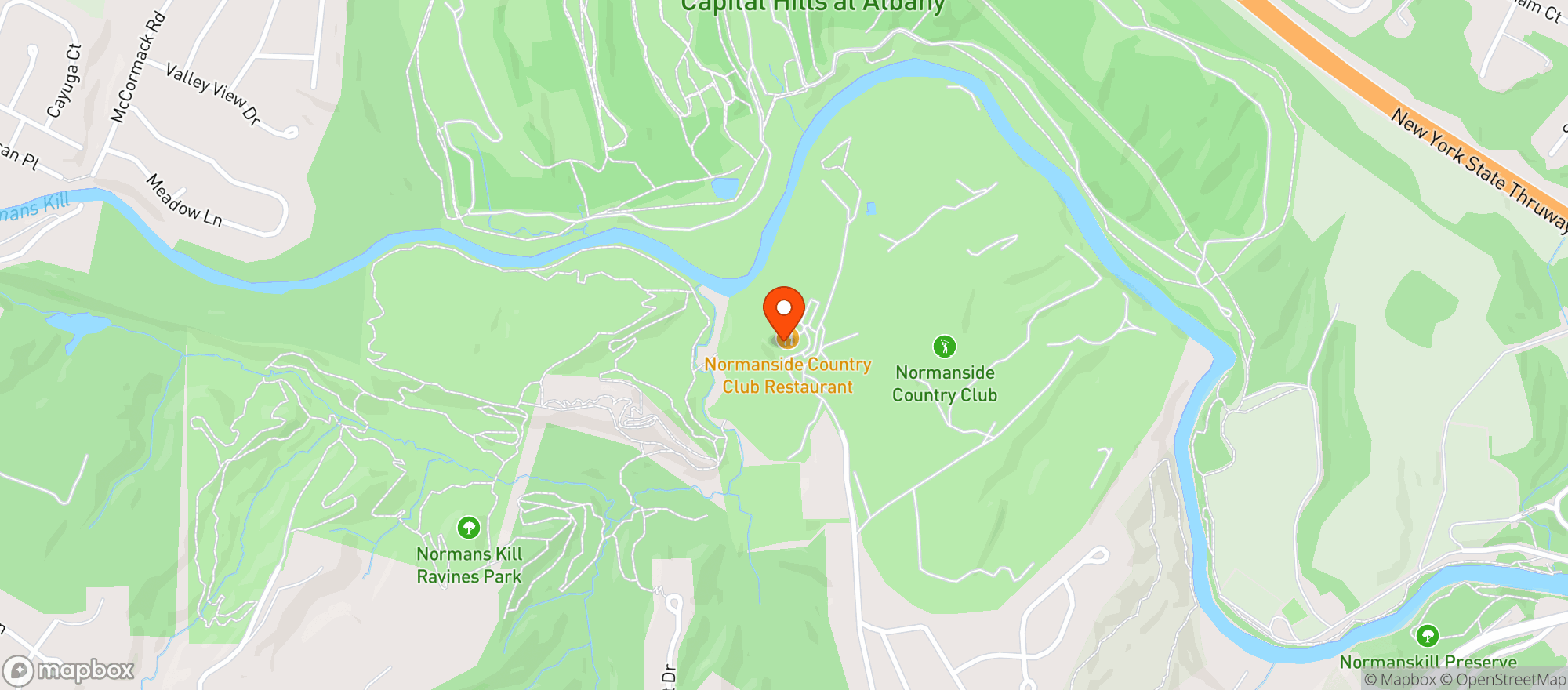 Map showing Normanside Country Club