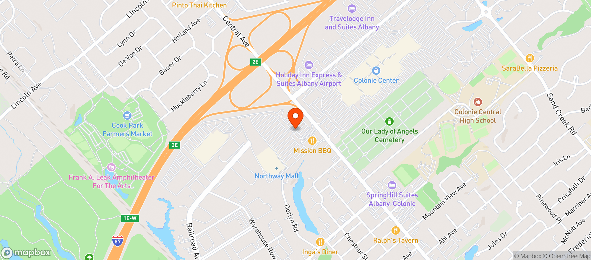 Map showing Target Store