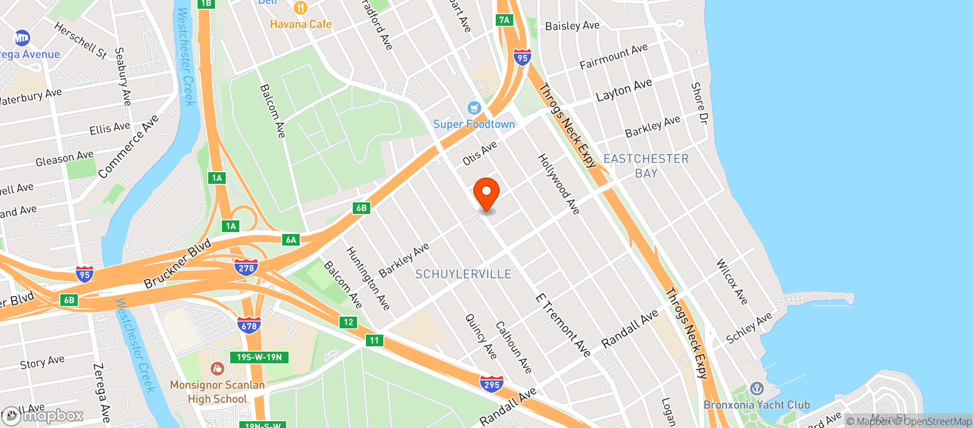 Map showing Legendary Bar & Grill