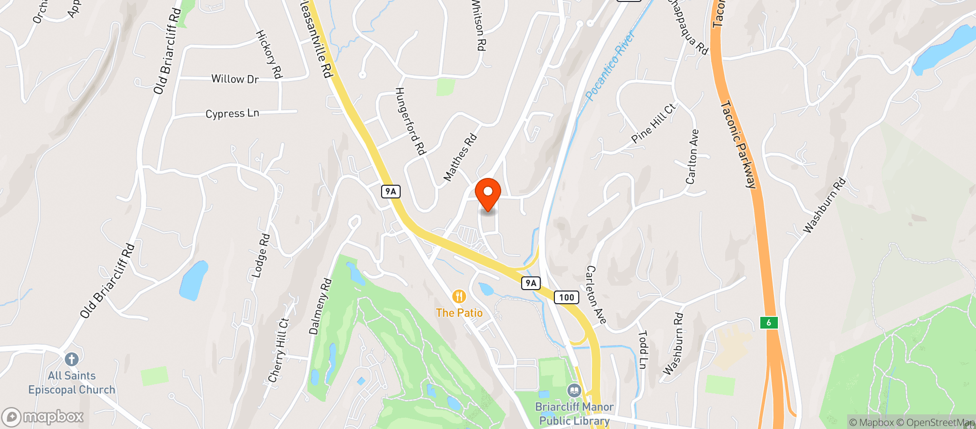 Map showing 105 Ten Bar & Grill