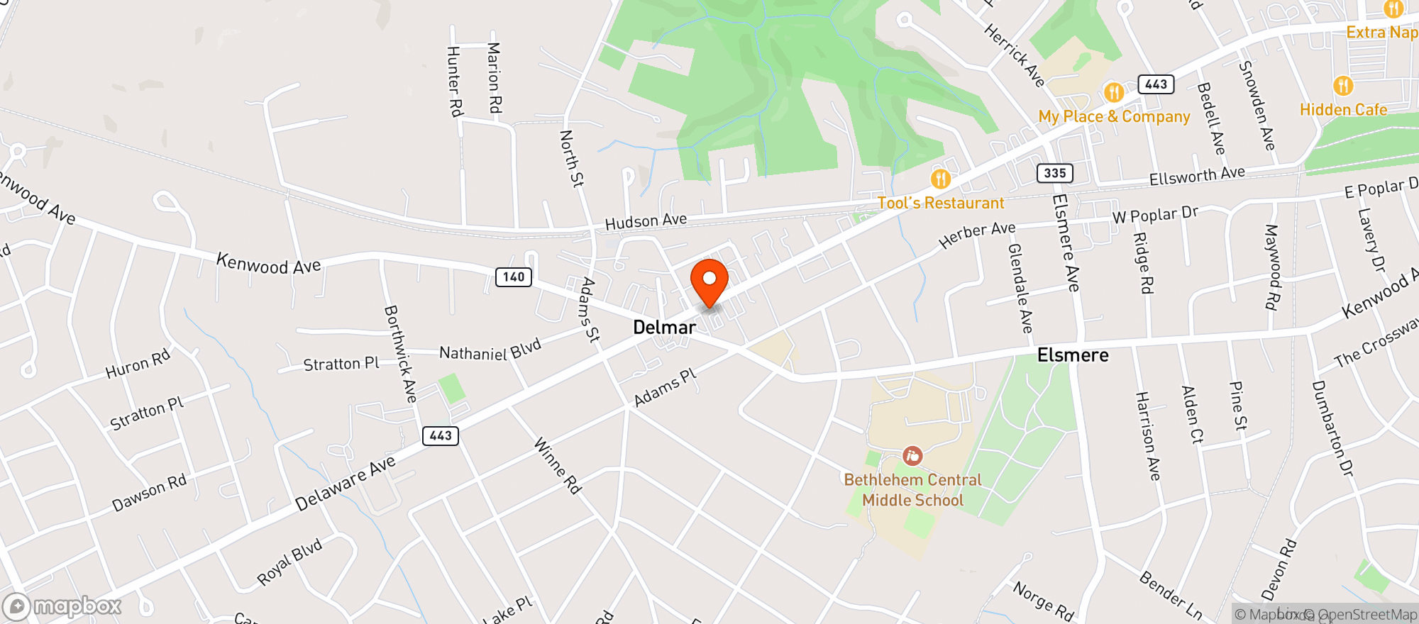 Map showing Coray Kitchen