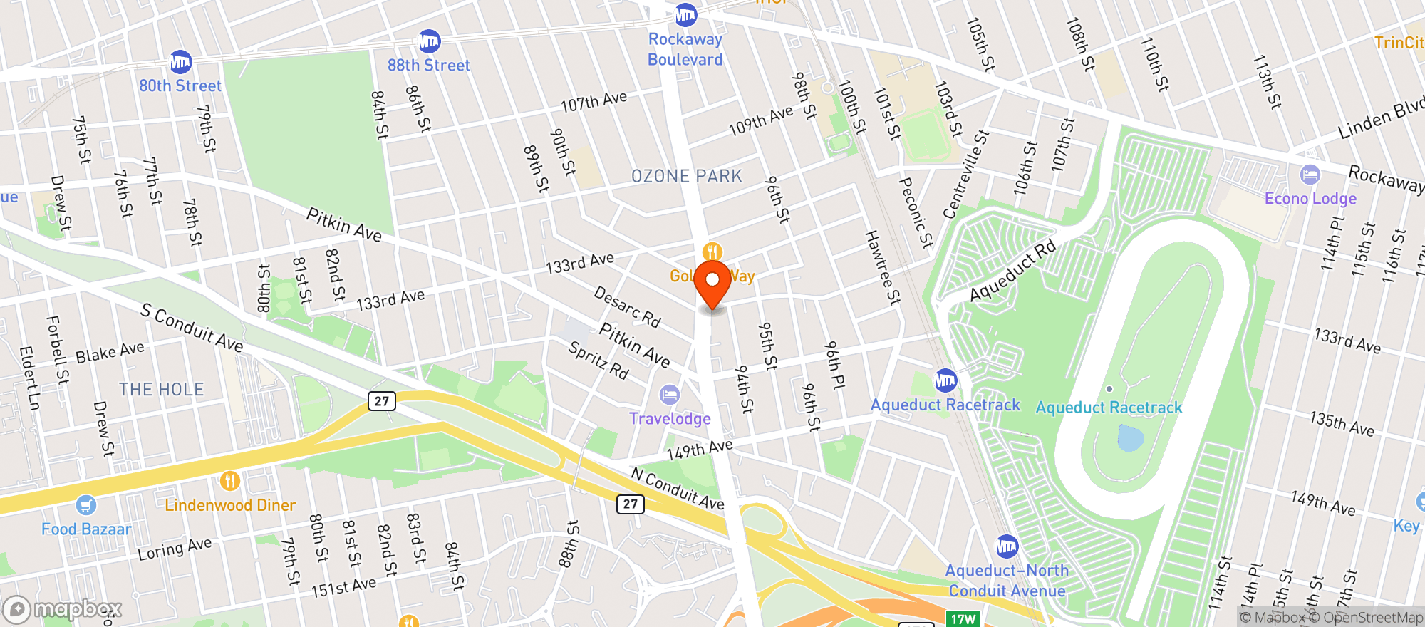 Map showing BEER TOWN OZONE PARK
