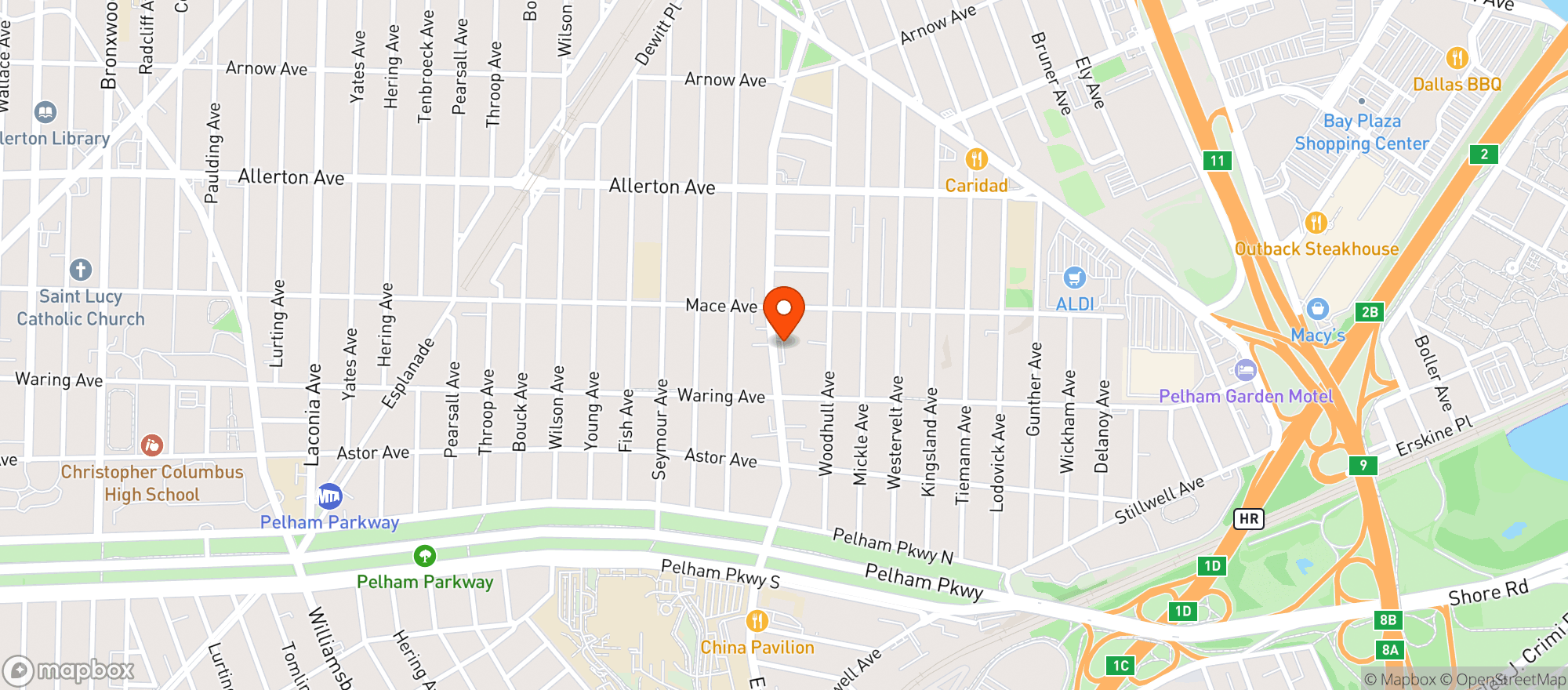 Map showing Eastchester Medical Associates