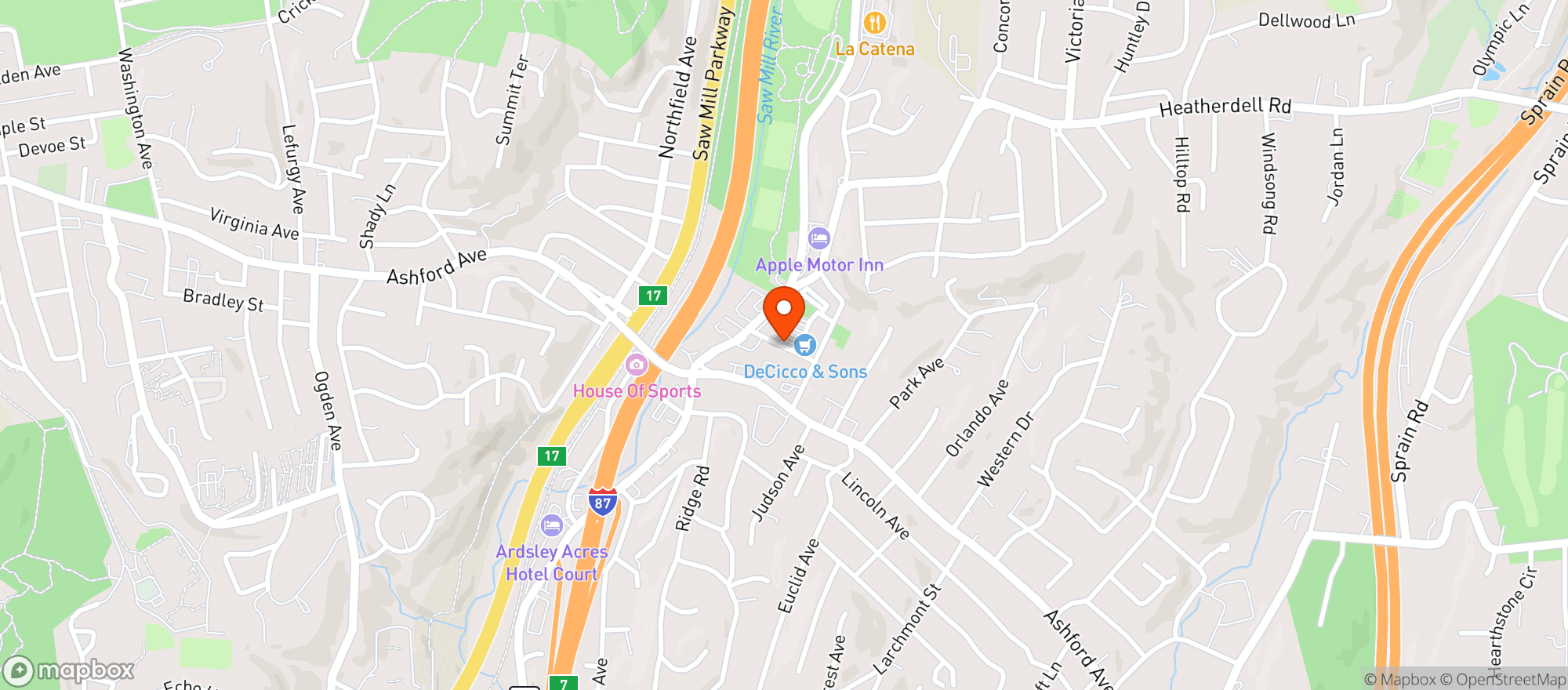 Map showing Decicco & Sons