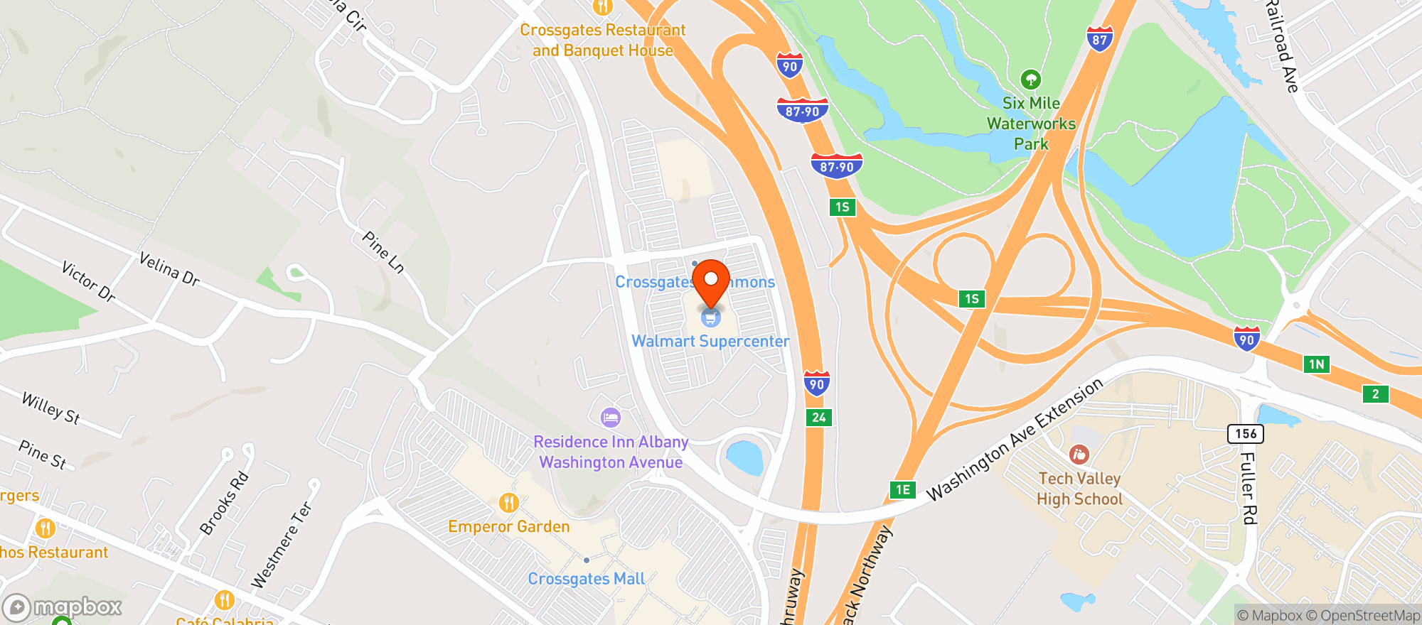 Map showing Walmart Supercenter