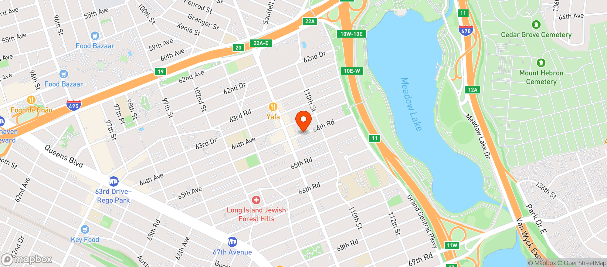 Map showing The Mini Mart