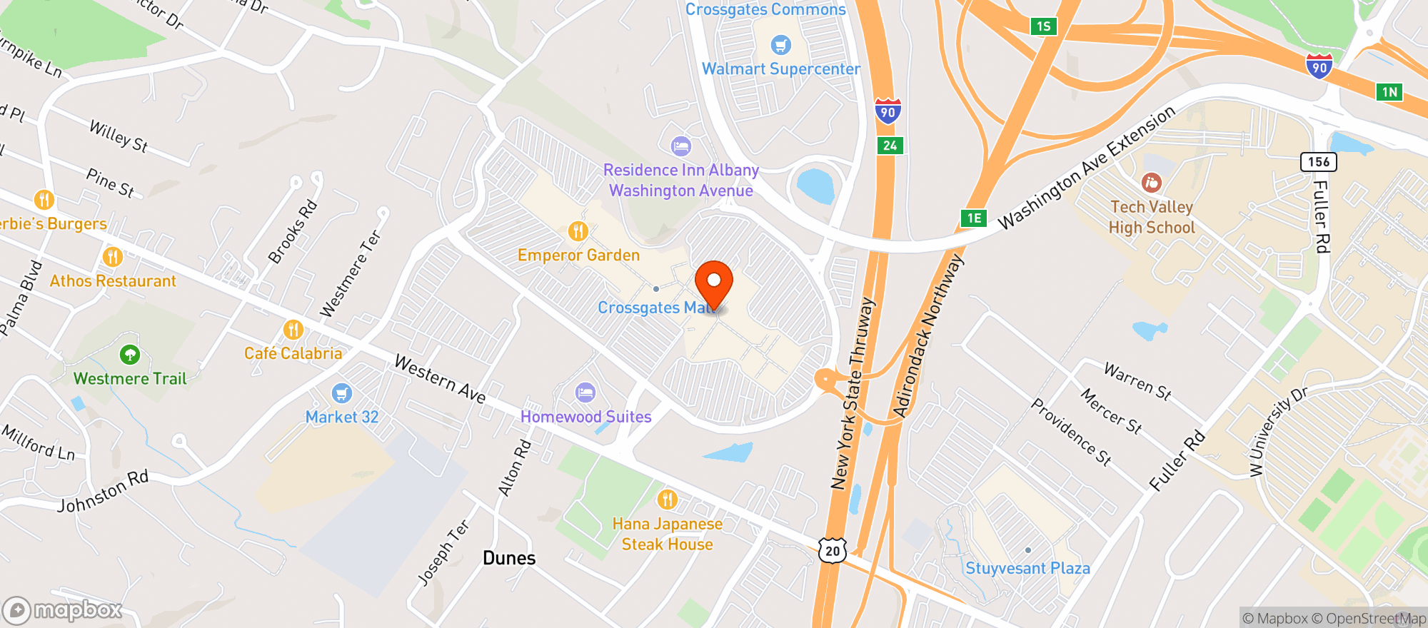 Map showing Gnc