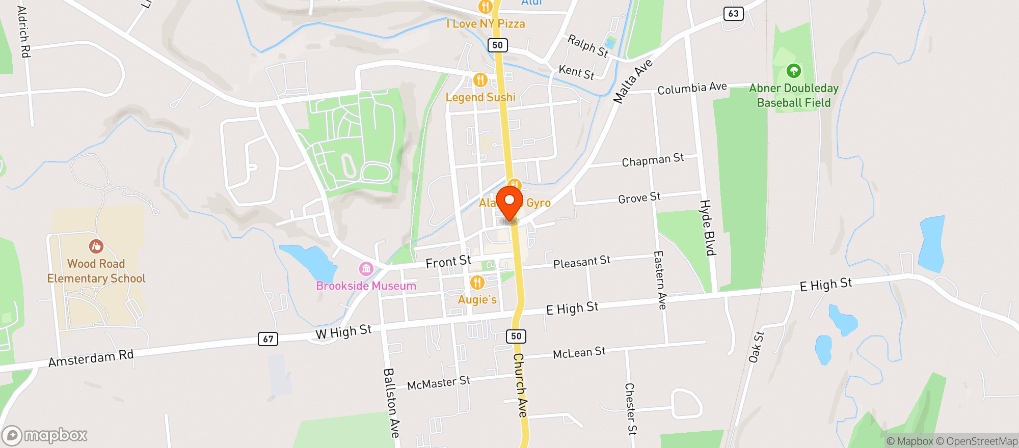 Map showing Mid Town Wine & Spirits