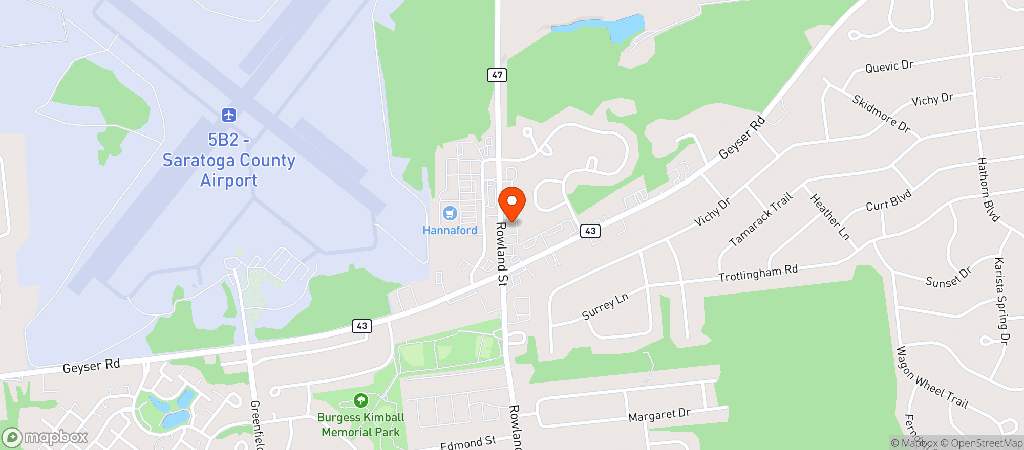 Map showing Plaza Wine and Spirits - Ballston Spa, NY