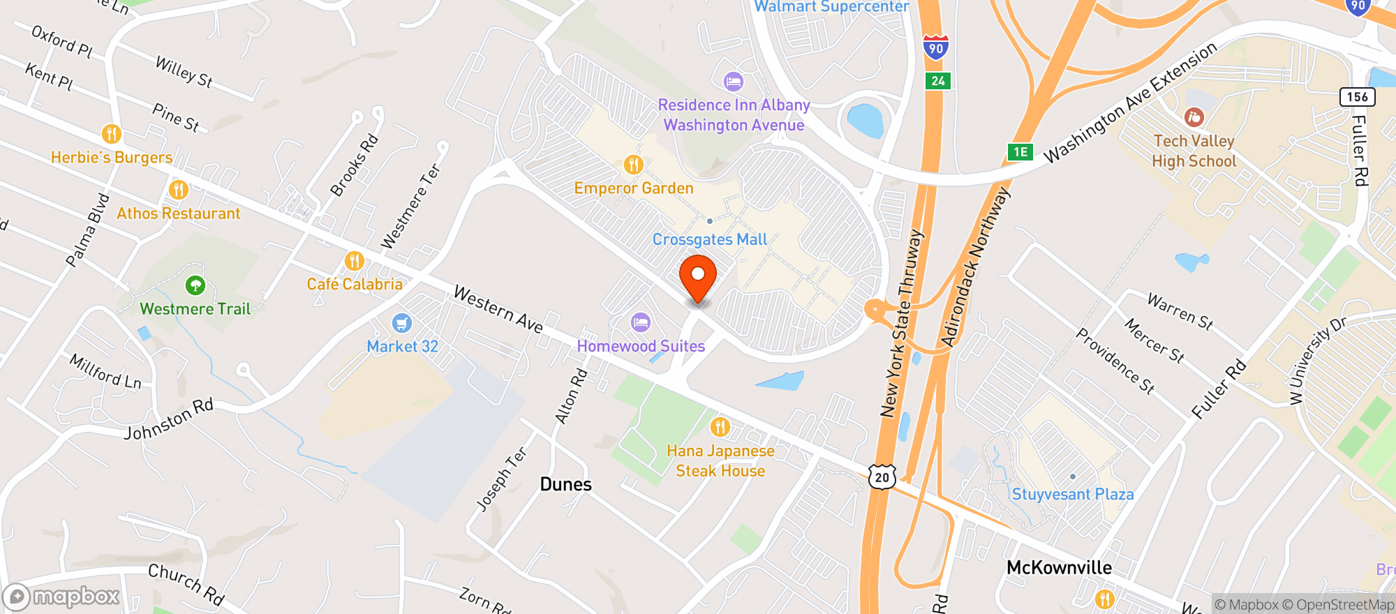 Map showing Standard Supper Club