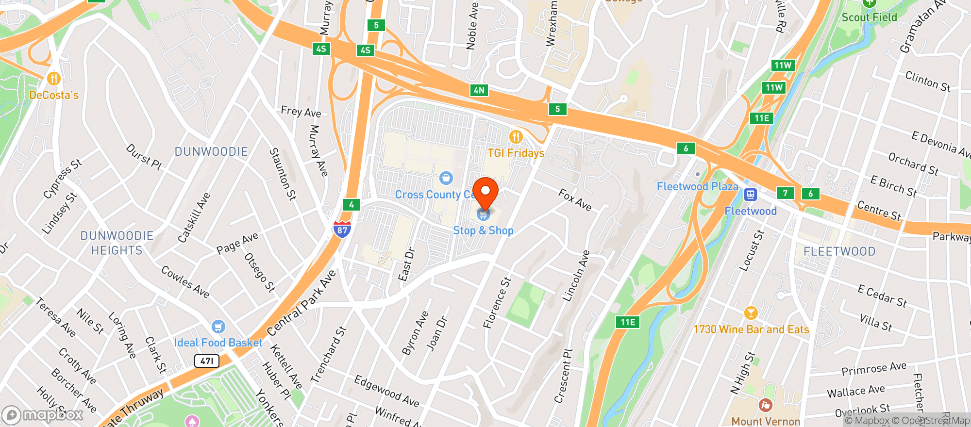 Map showing Stop & Shop