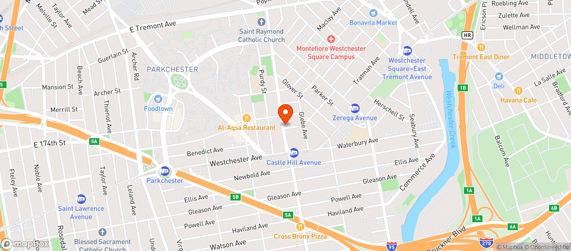 Map showing Big American Gourmet Deli