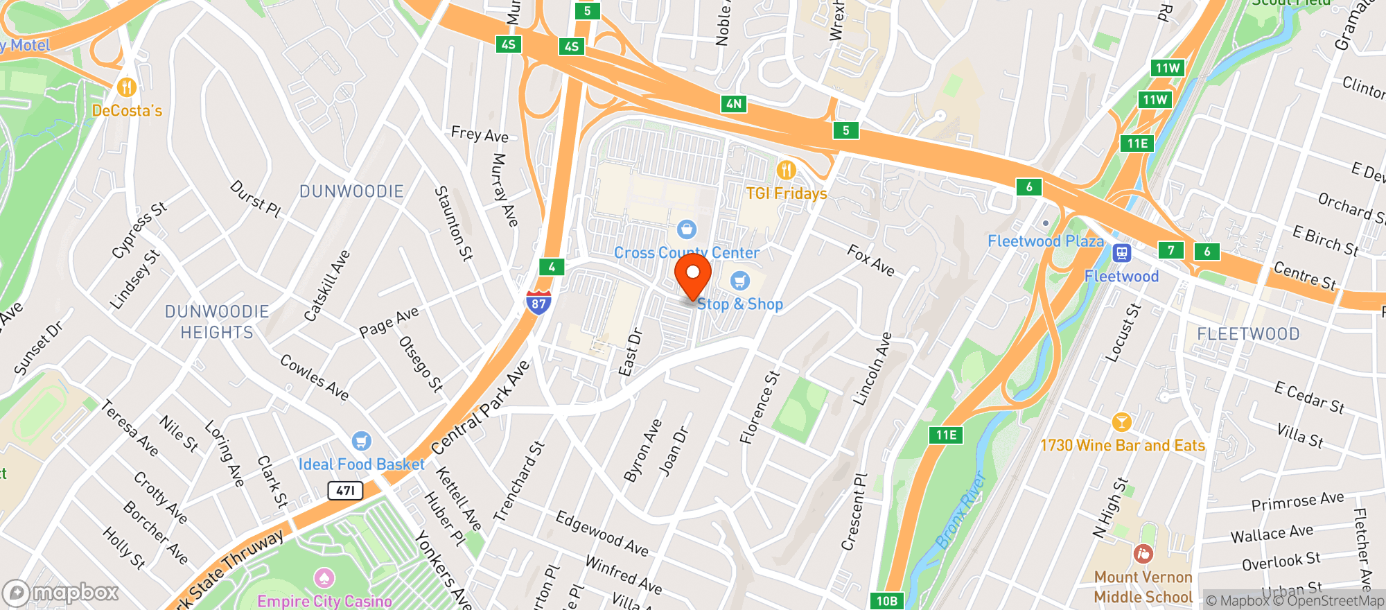 Map showing Gnc