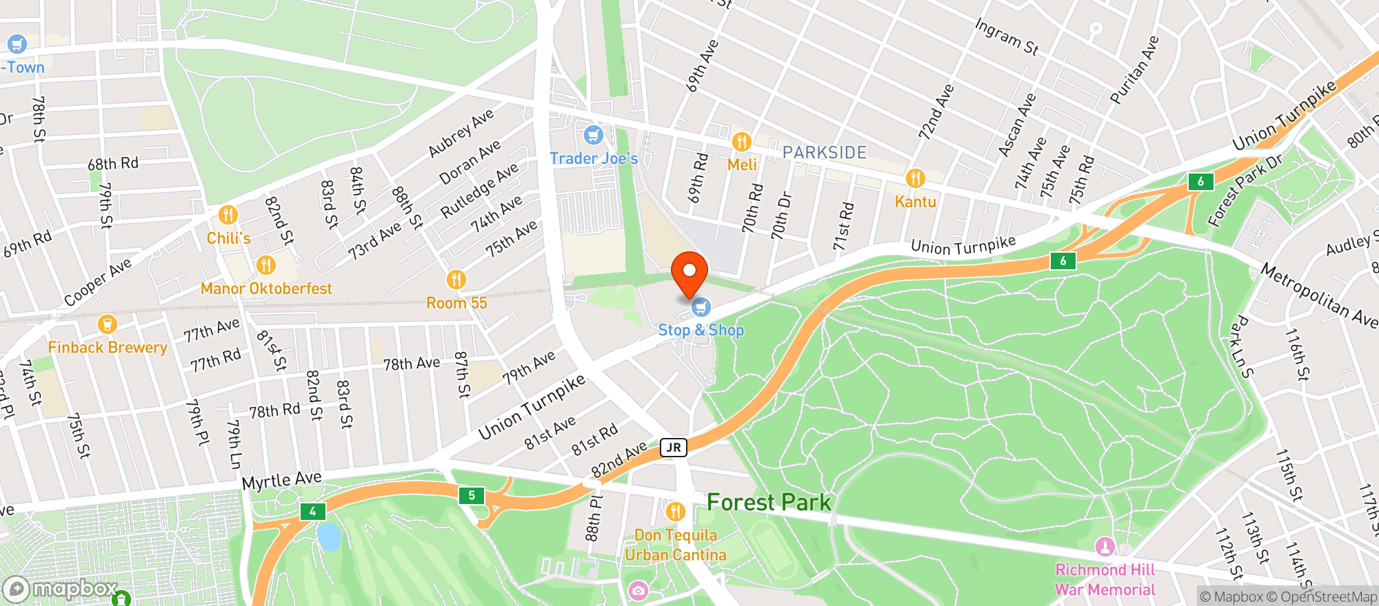 Map showing Stop & Shop - 0539 - Queens
