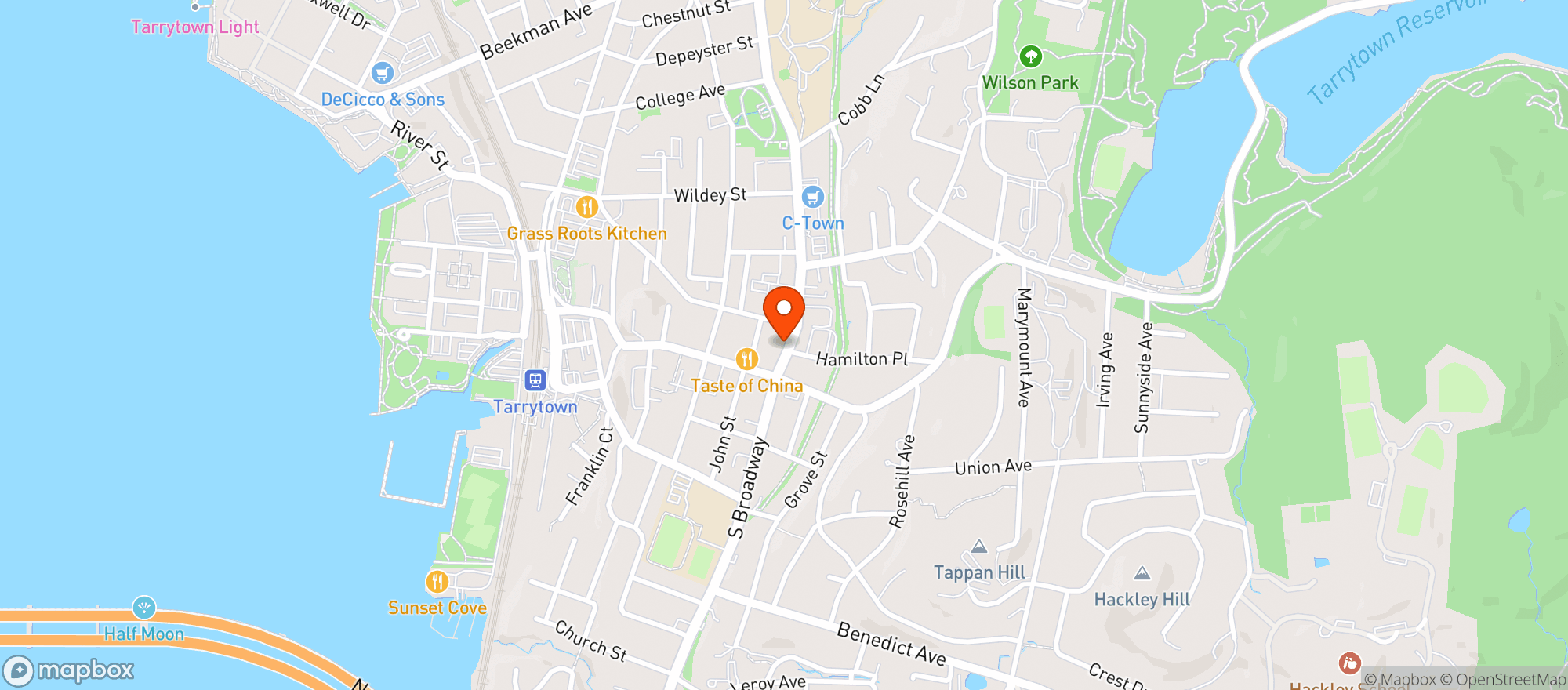 Map showing The Tapp