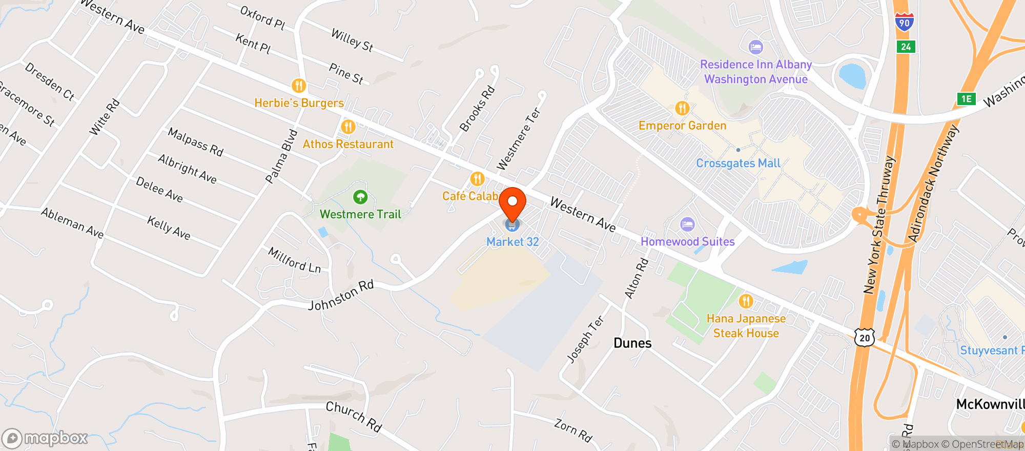 Map showing Market 32