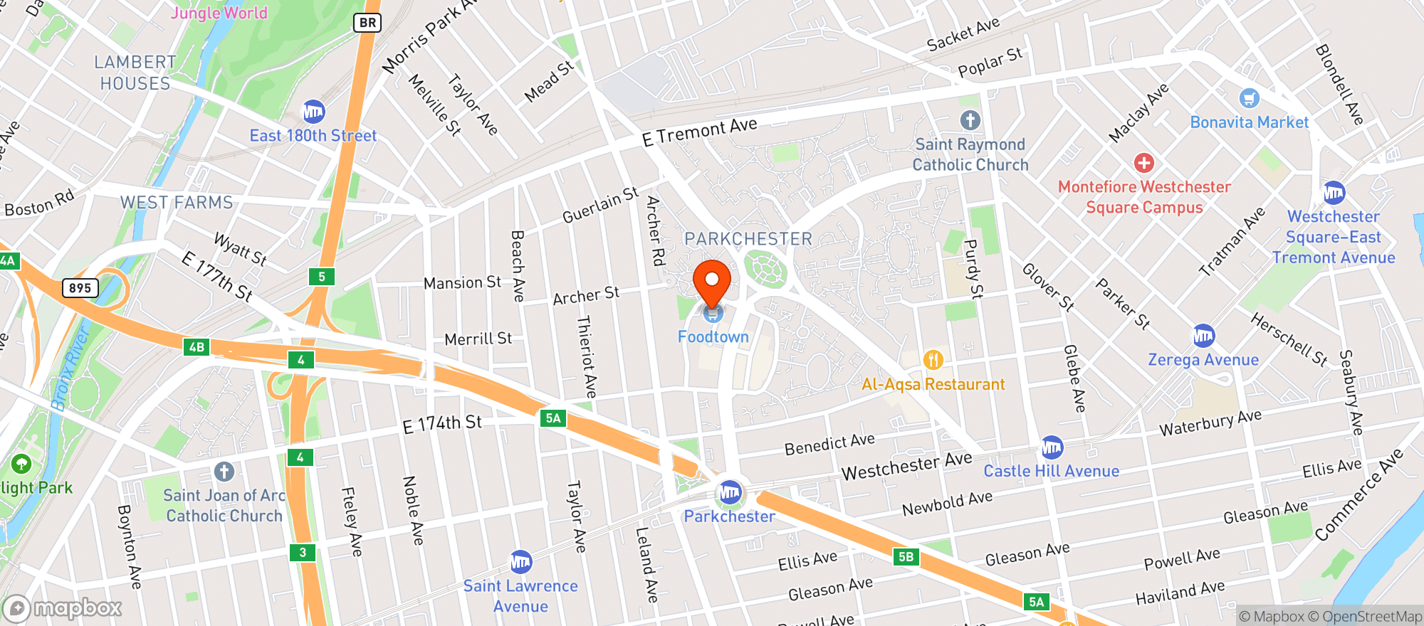Map showing Foodtown