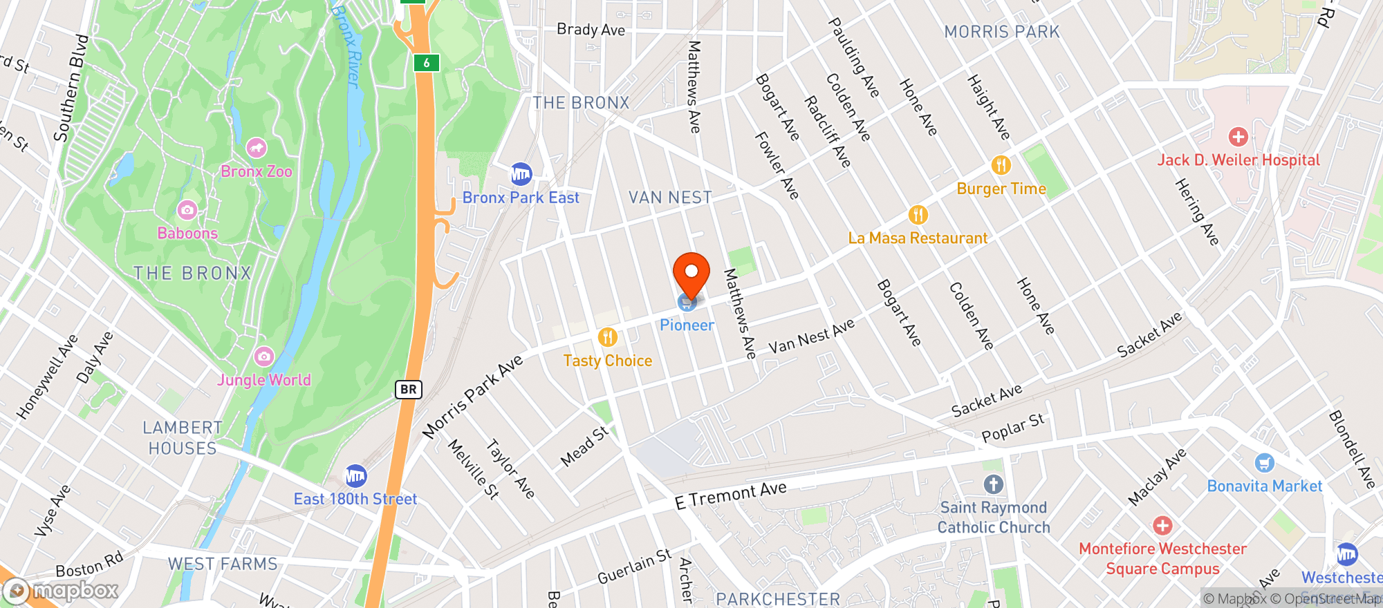 Map showing MET FOODS