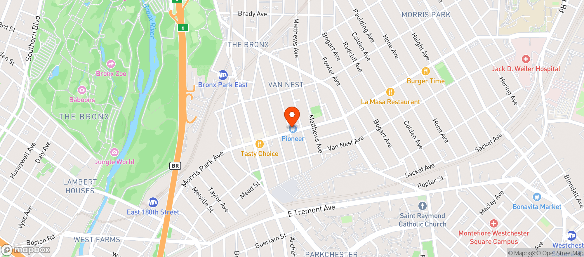 Map showing Met Fresh