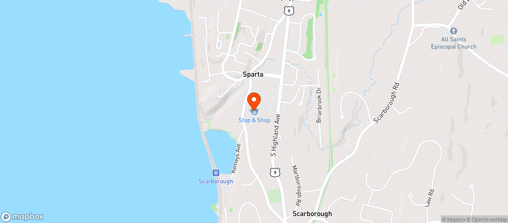 Map showing STOP & SHOP