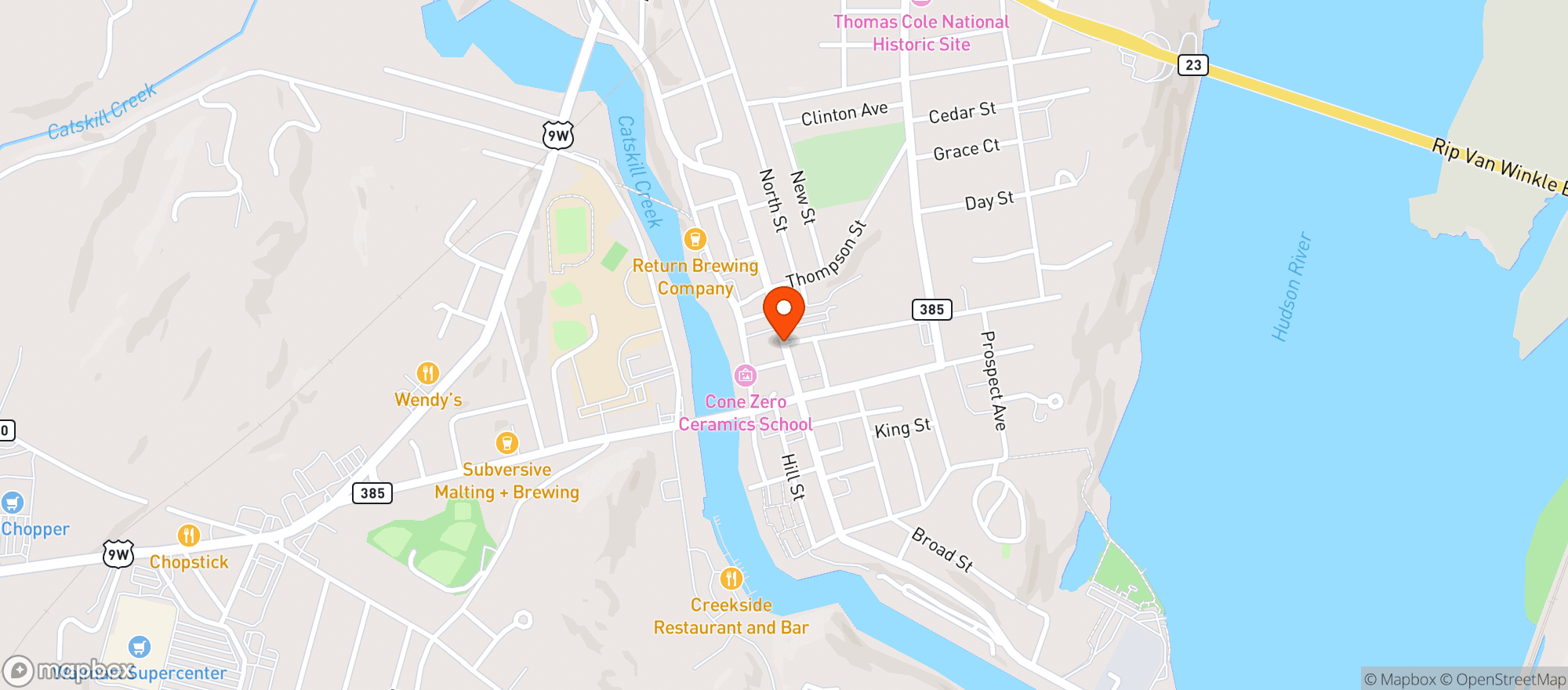 Map showing Phos Kitchen