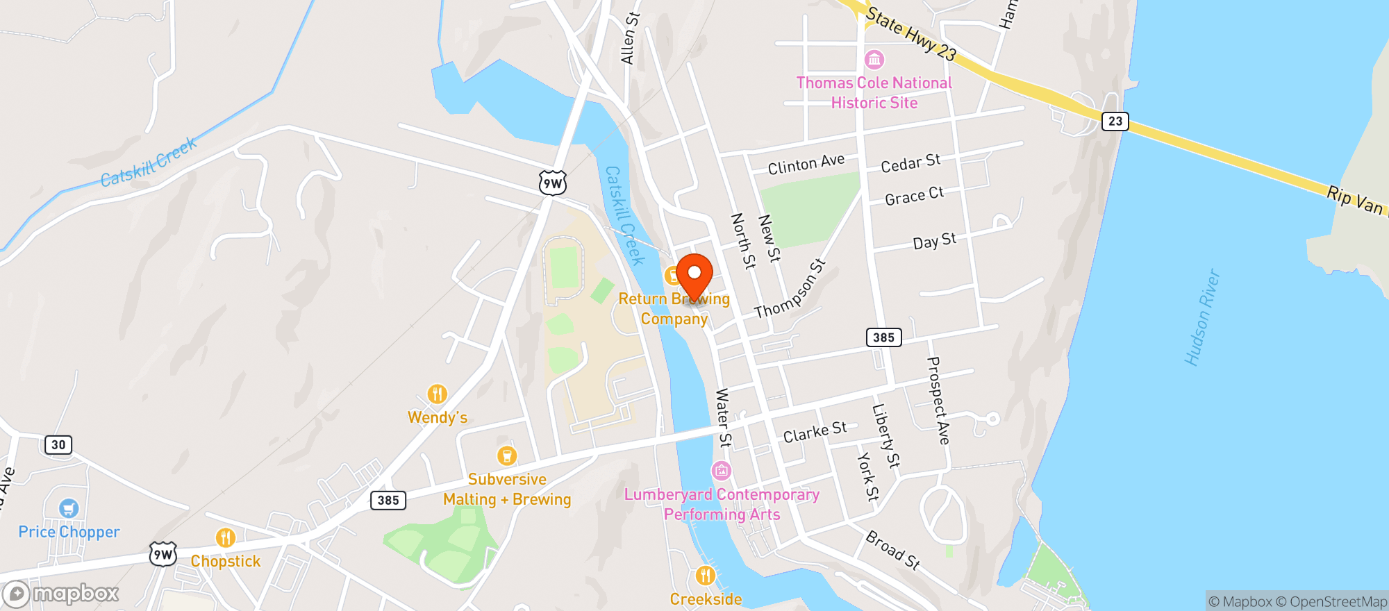 Map showing The Avalon Lounge