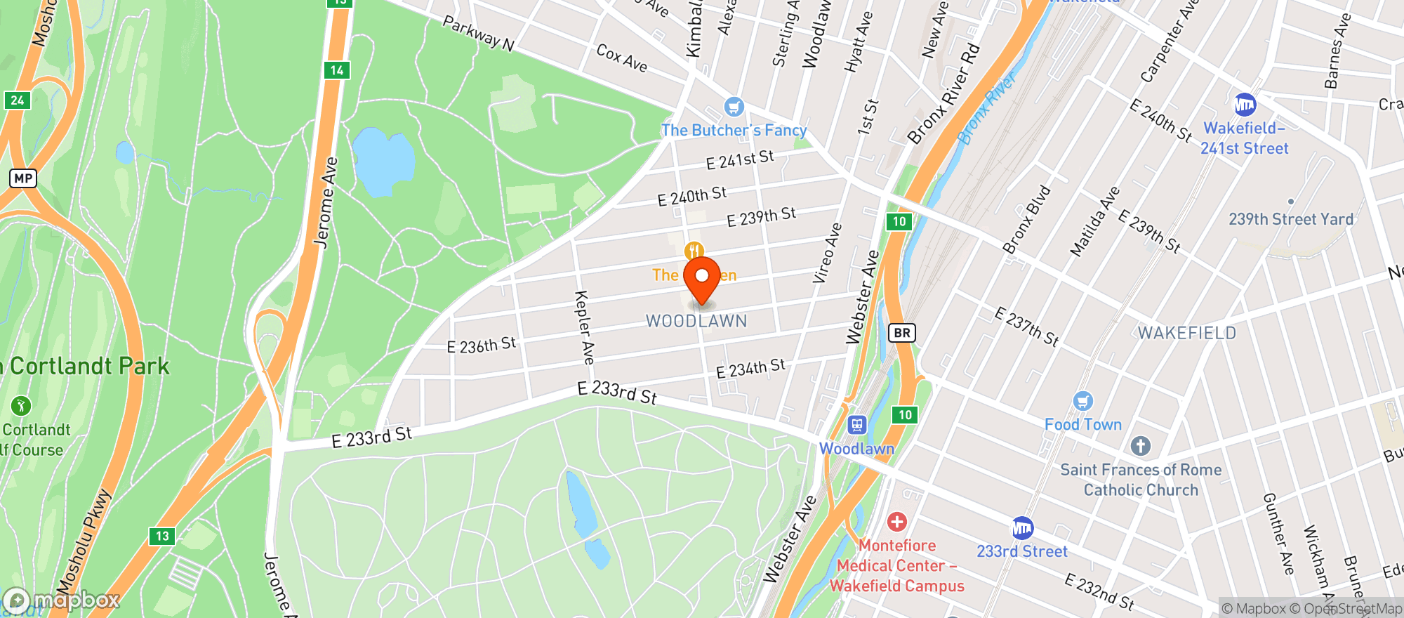 Map showing Rambling House