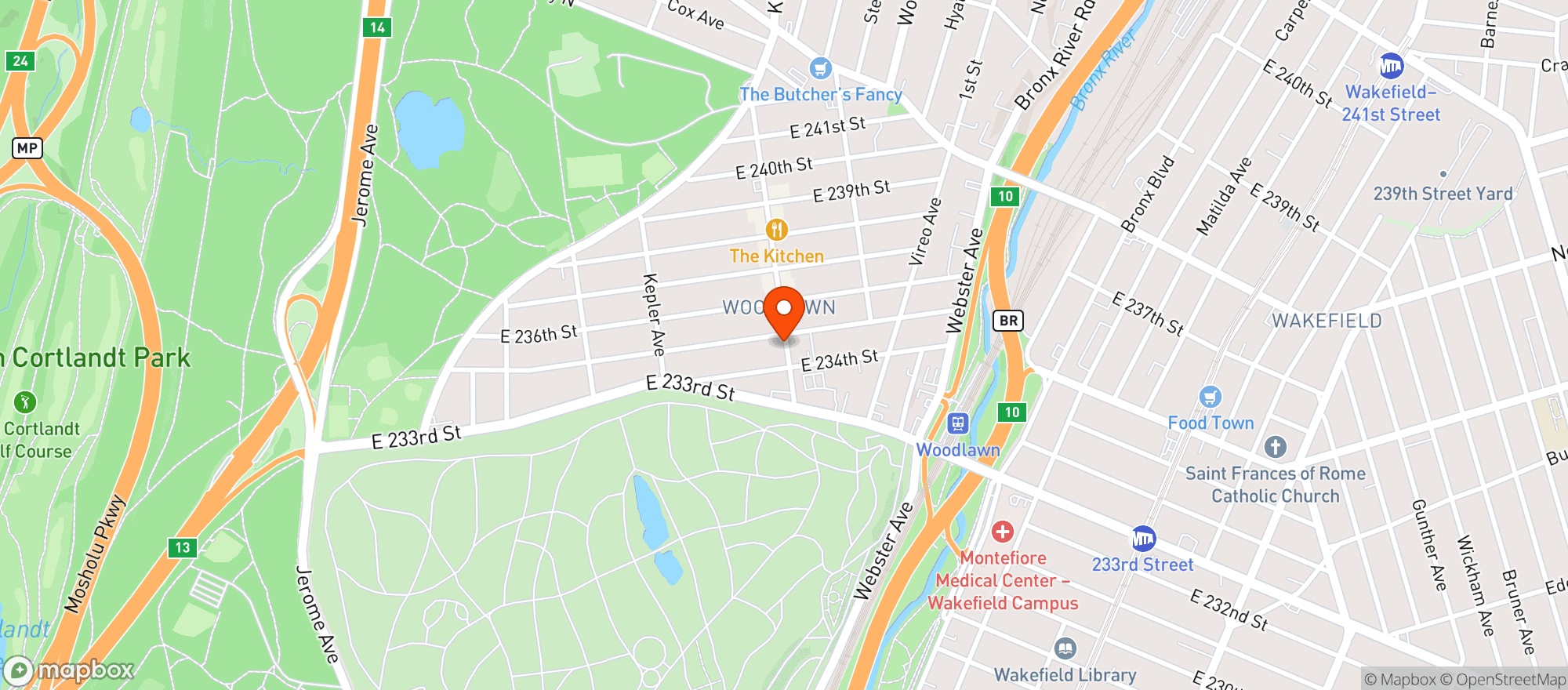 Map showing C Town Supermarket