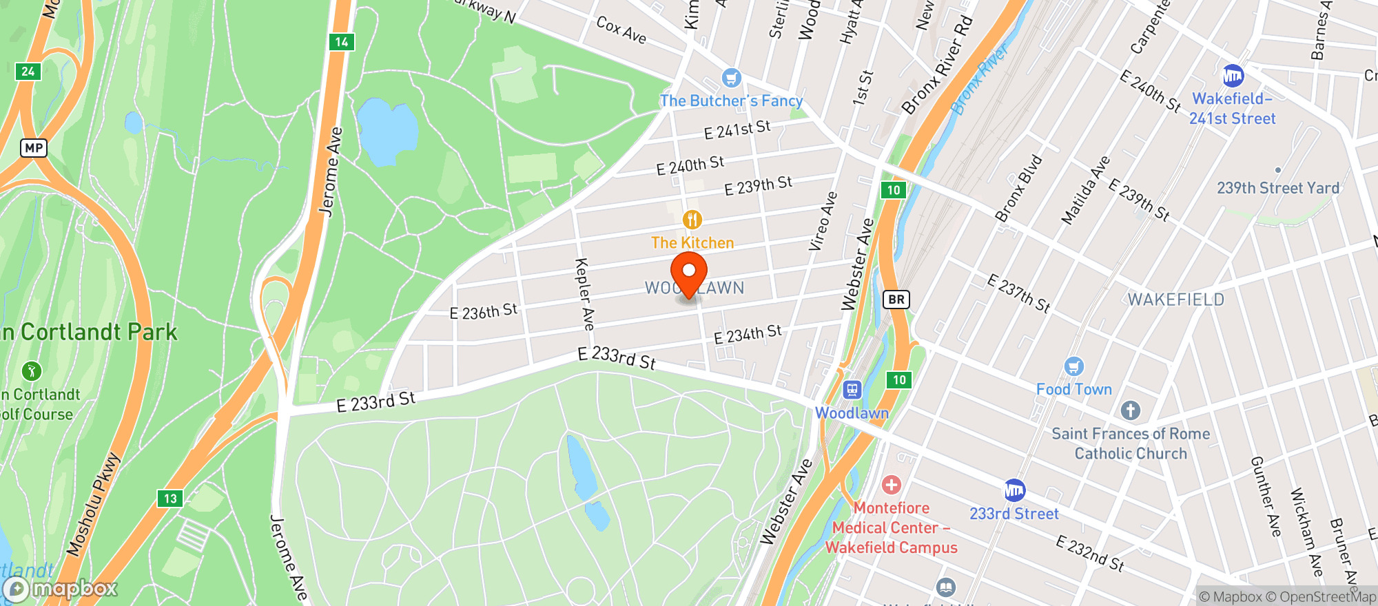 Map showing Horse & Jockey