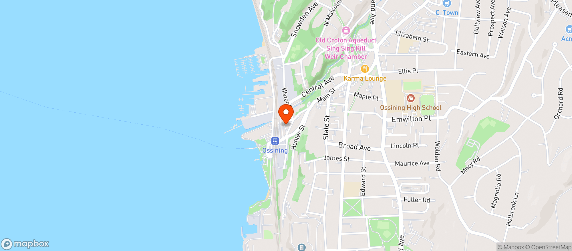 Map showing Here Coffee & Beer