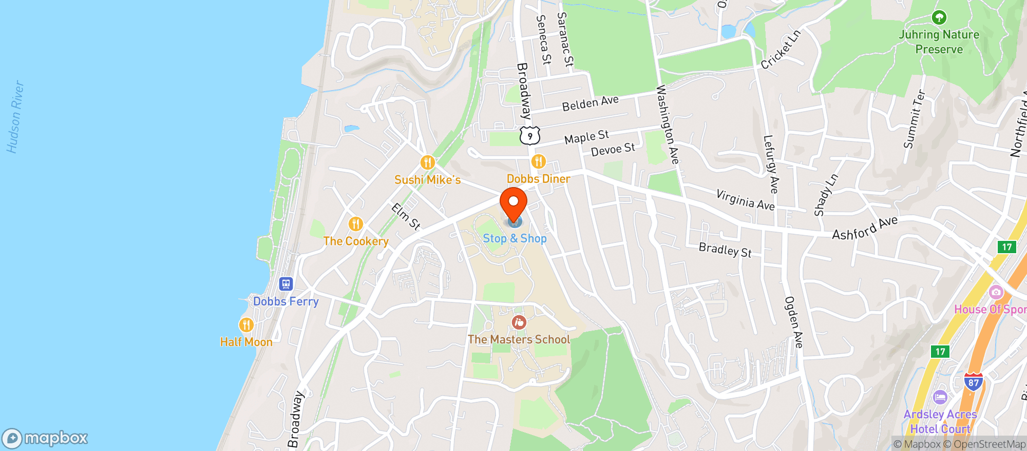 Map showing STOP & SHOP (390 BROADWAY)