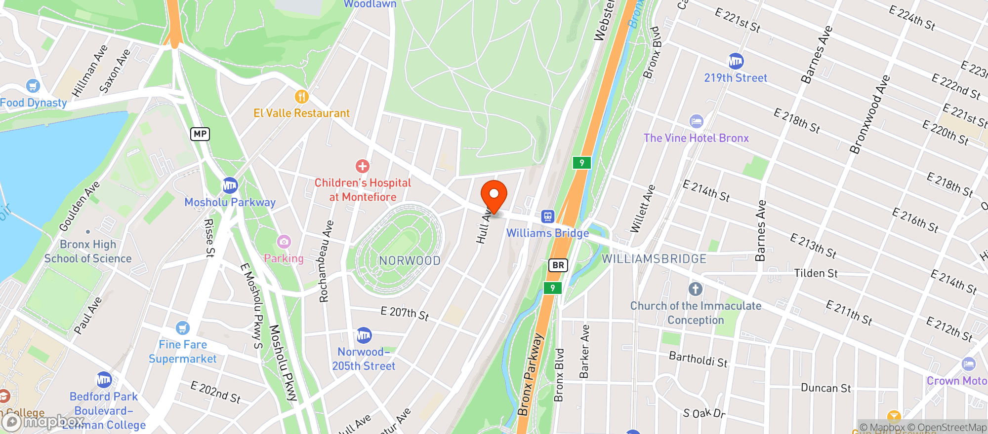 Map showing La Madrina Mexican Restaurant